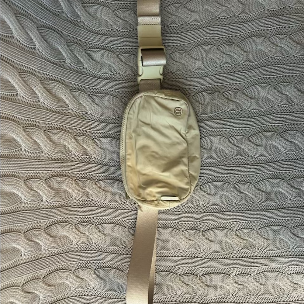 SOLD- Lululemon Cream Belt Bag